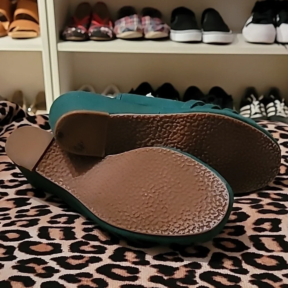 Re-Mix Vintage Shoes Navy Penny Wedge Size 7 - Picture 3 of 3